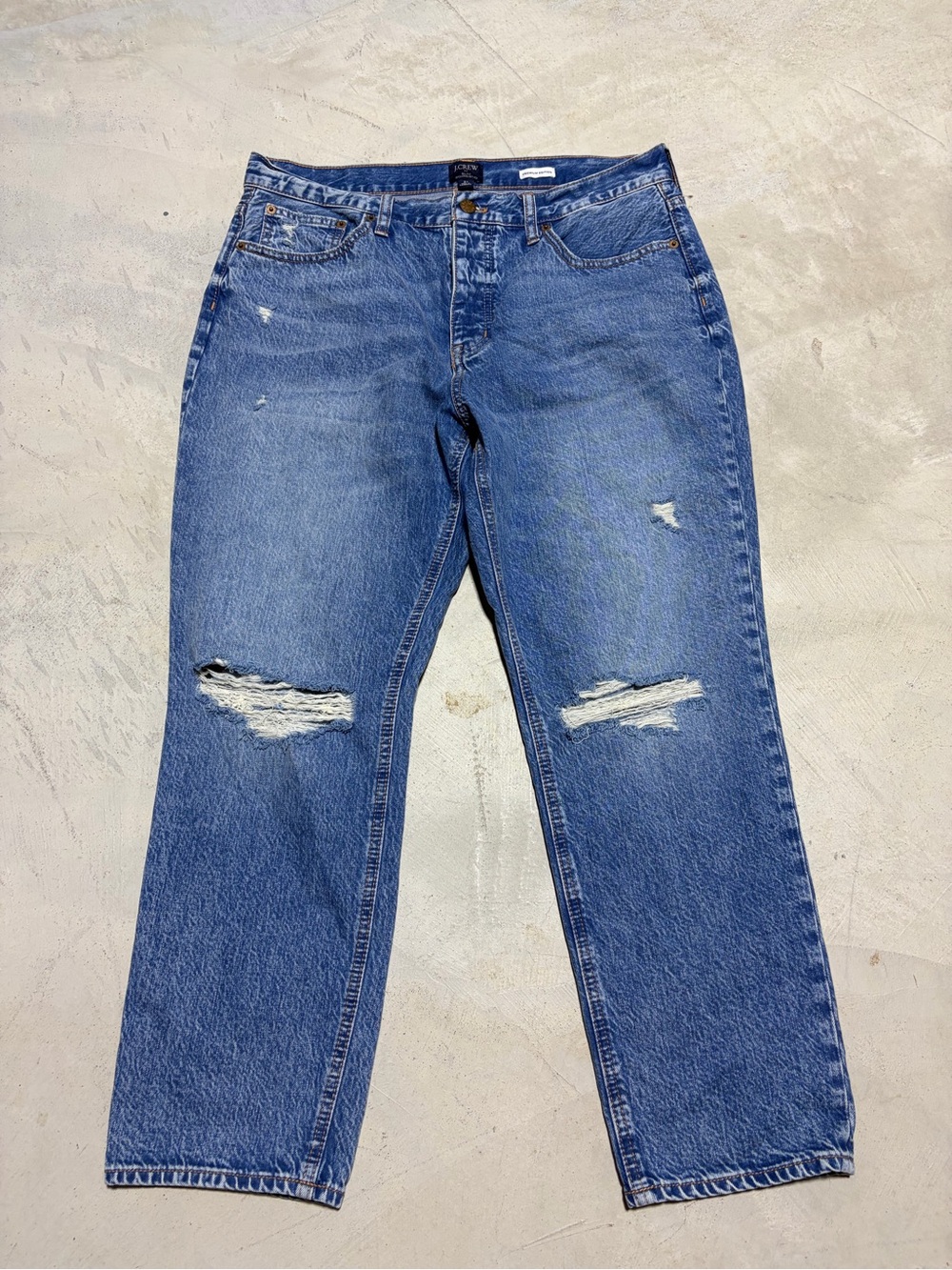 J. Crew slim boyfriend Blue Distressed Women’s Jeans 31